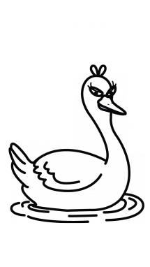 215x382 How To Draw A Swan, Easy Step By Step Drawing Tutorial