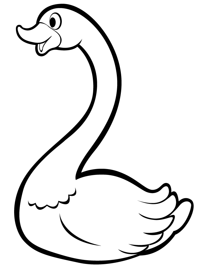 670x867 Swan Coloring Pages