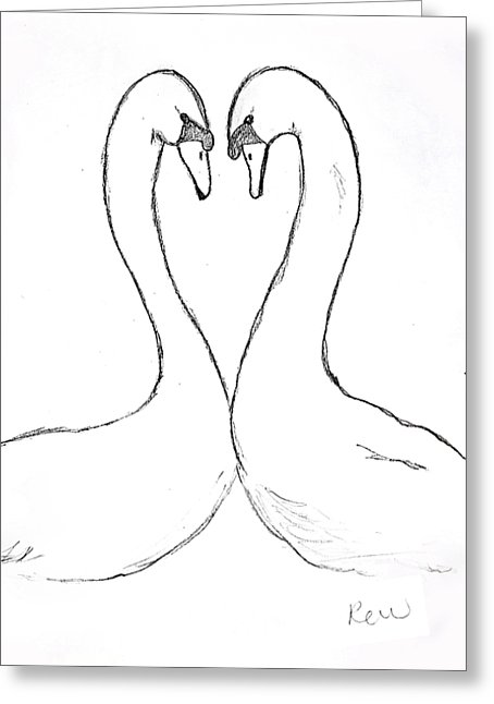 454x646 Swan Love Without Words Drawing By Rebecca Wood