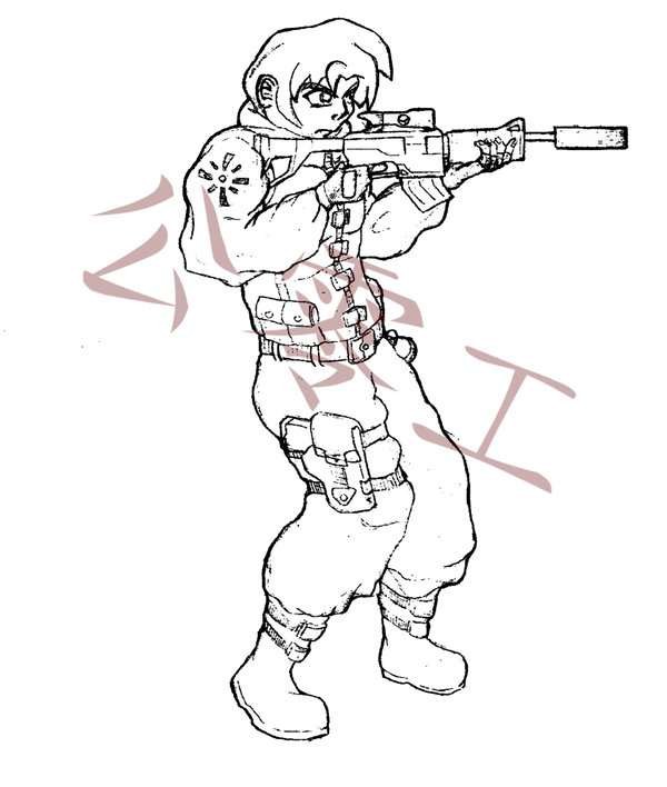 600x708 Anime Swat Guy By Craig Rock