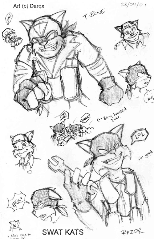 500x773 Swat Kat Sketches By Darqx