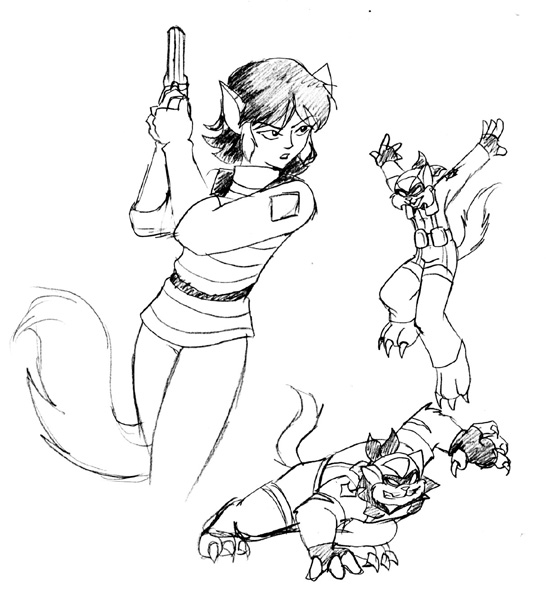546x600 Swat Kats Felina Sketch By Ty Chou