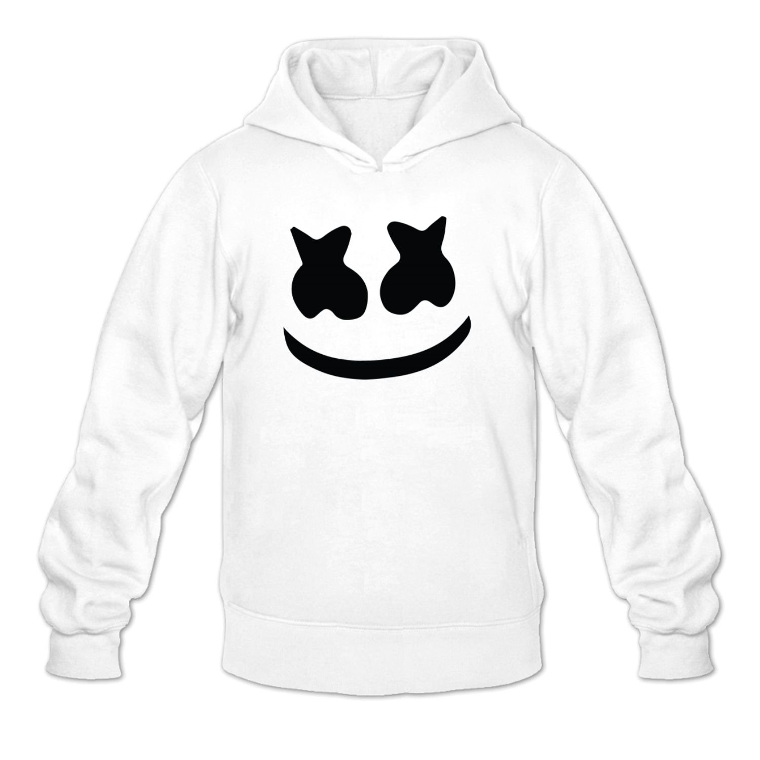 1500x1500 Marshmello Face Men Custom Sweatshirts Hoodie White