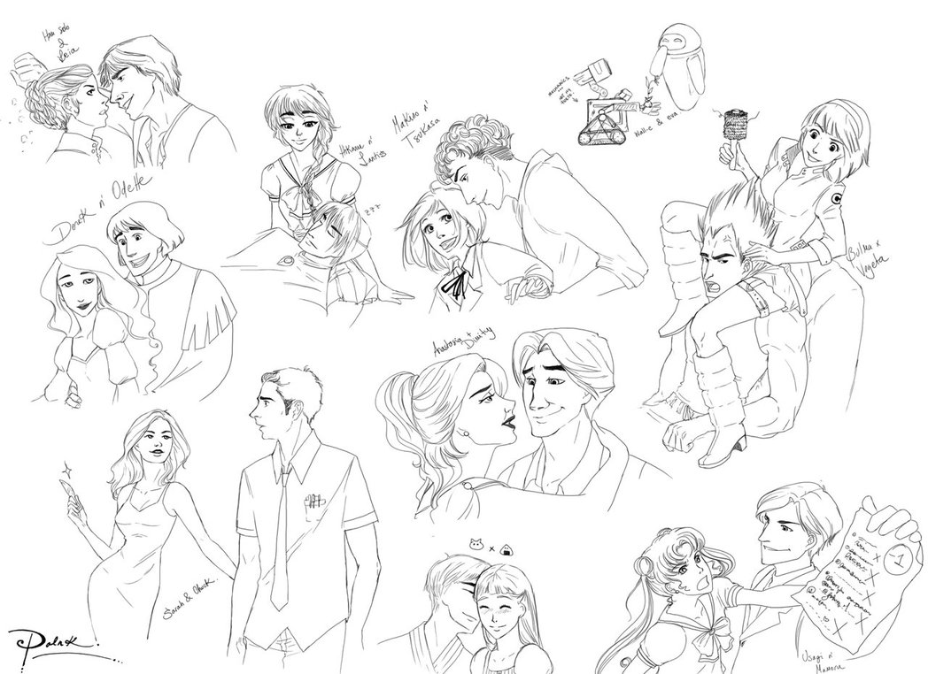 1048x762 Fanart Couples Sketches By Palnk