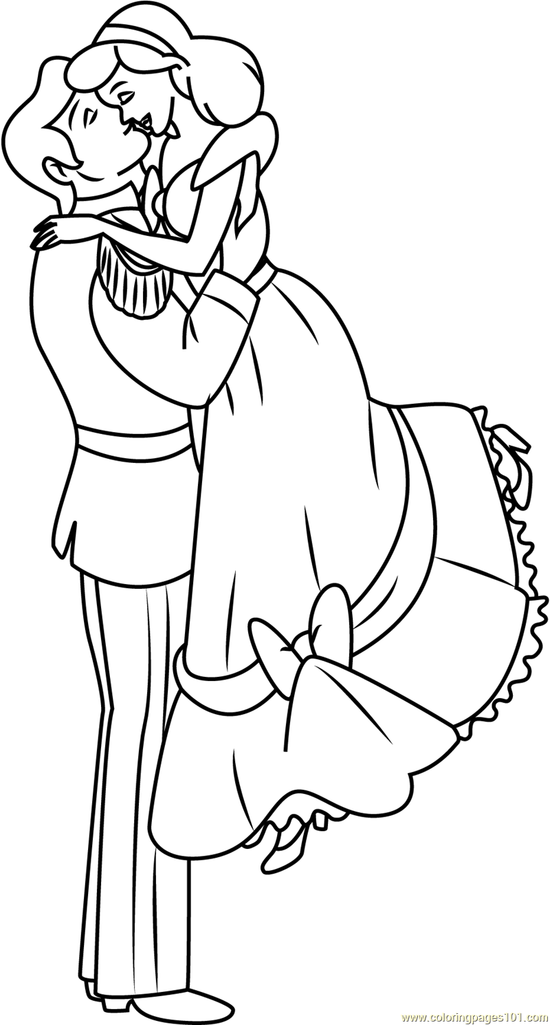 800x1490 Sweet Couple Coloring Page