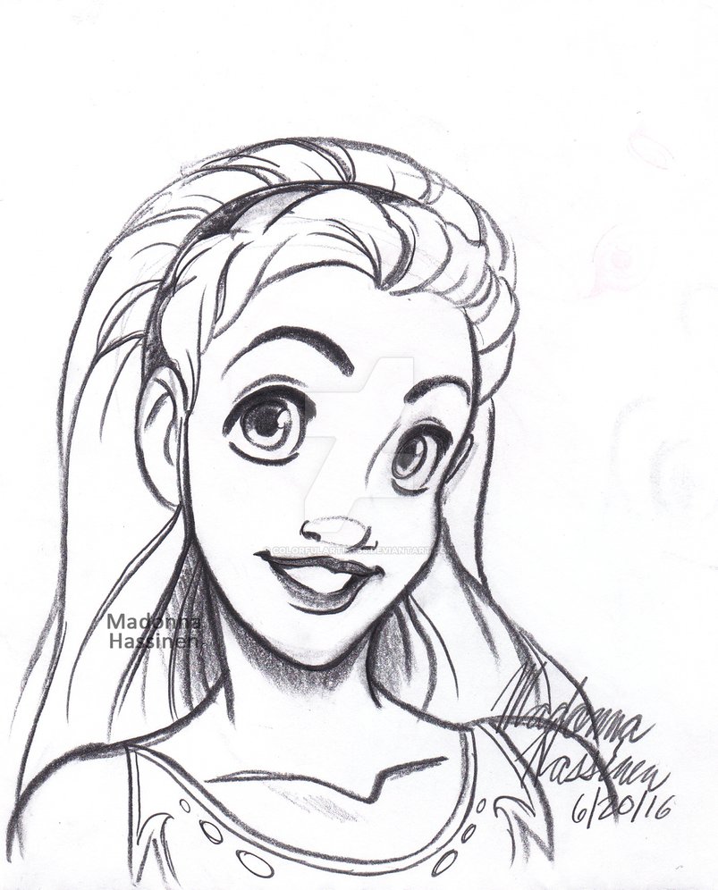 803x996 Sweet Lady Portrait Sketch