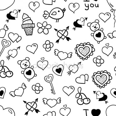 450x450 Sweet Pea Flower. Drawing And Sketch With Black And White Line Art