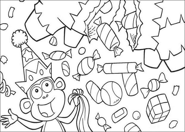 620x443 Boots With Sweets Coloring Pages