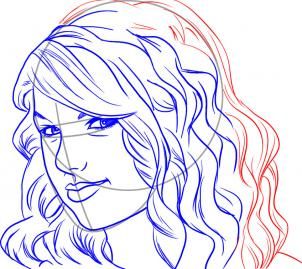 302x269 How To Draw Taylor Swift 6 Steps