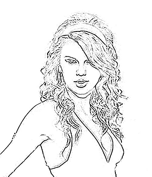 500x582 Taylor Swift Celebrity Sketch