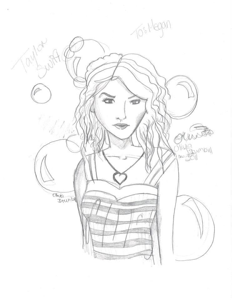 742x960 Taylor Swift Drawing By Chamst