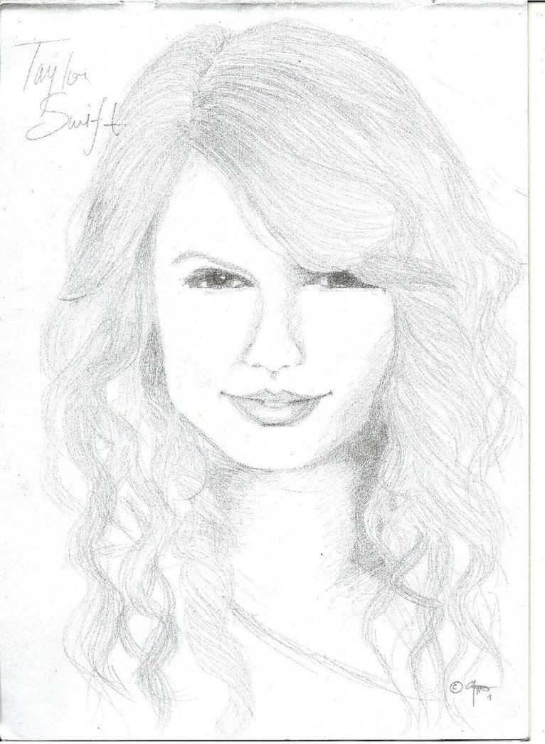 766x1044 Taylor Swift Sketch By Hotsweetchocolate