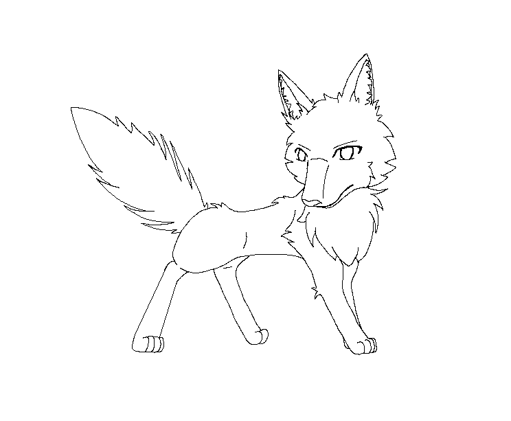 744x613 Swift Fox Lineart Free Mspaint By Kailathefox