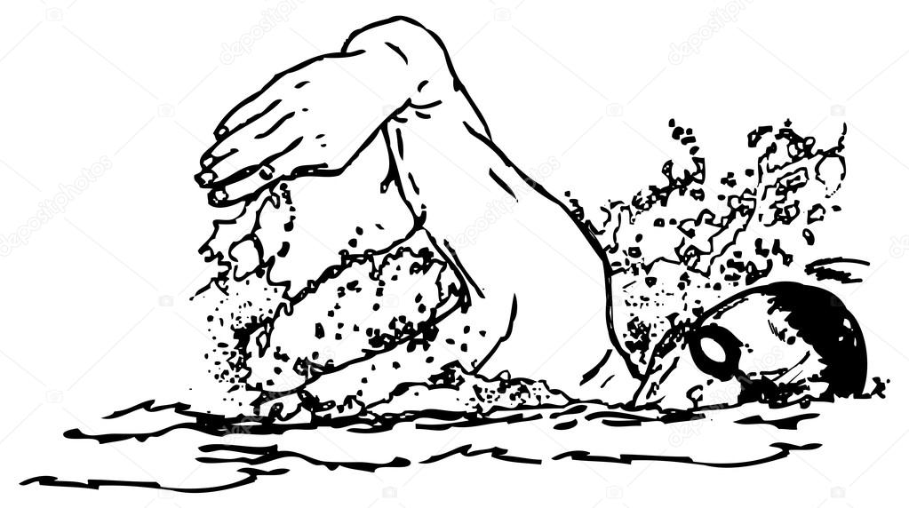 1023x572 The Swimmer With Glasses Stock Vector Galkajackdaw