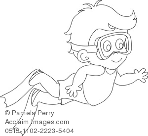 300x275 Swimming Coloring Page Clipart Amp Stock Photography Acclaim Images