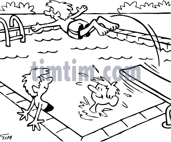 560x467 Cartoon Drawing Swimming Kickboxing Drawings
