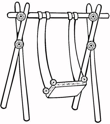 425x480 Swing For Kids Coloring Page Free Printable Coloring Pages