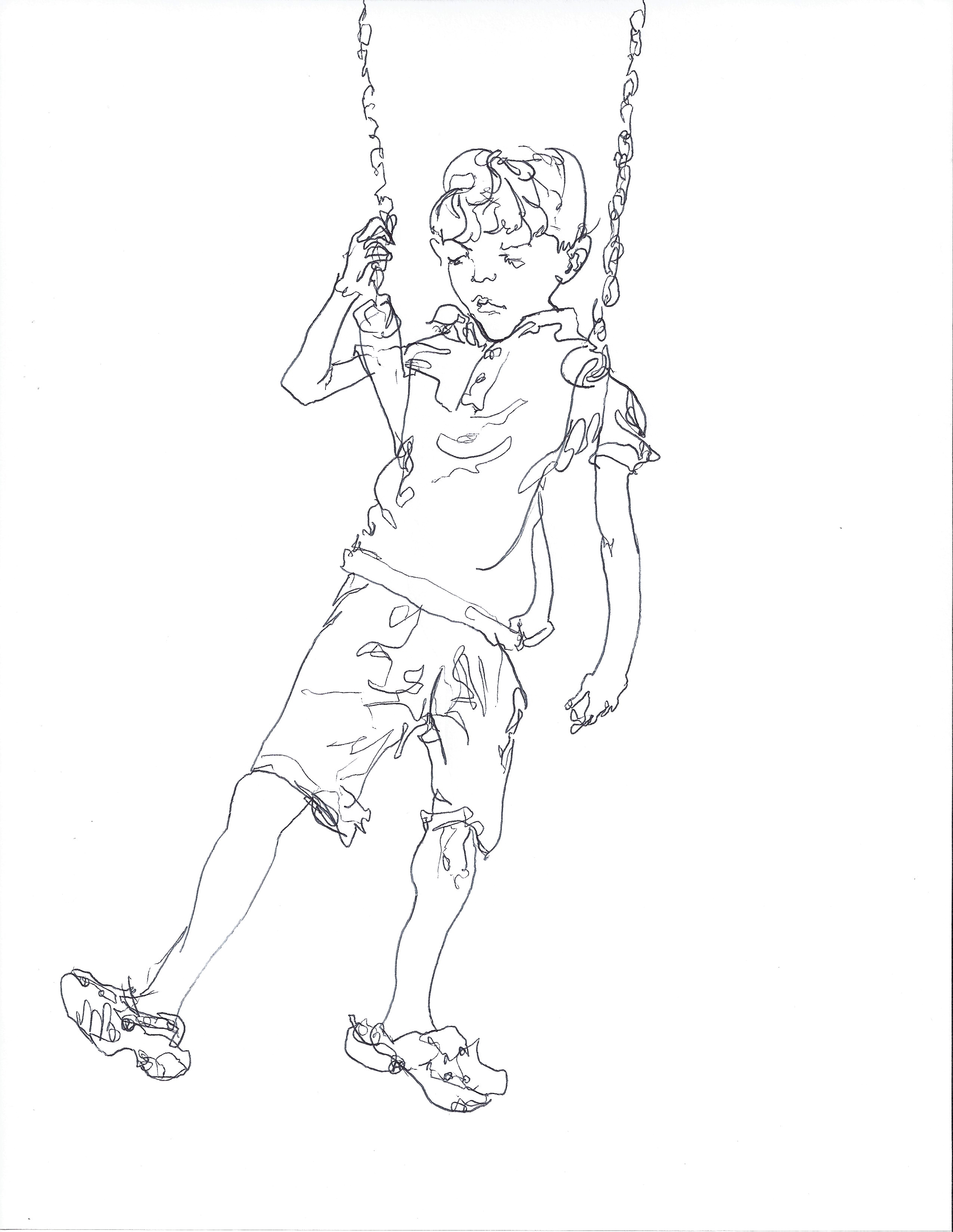 2550x3295 Ty On Swing Aug 2015 By Mikejslaton Draw, Print, Illustrate