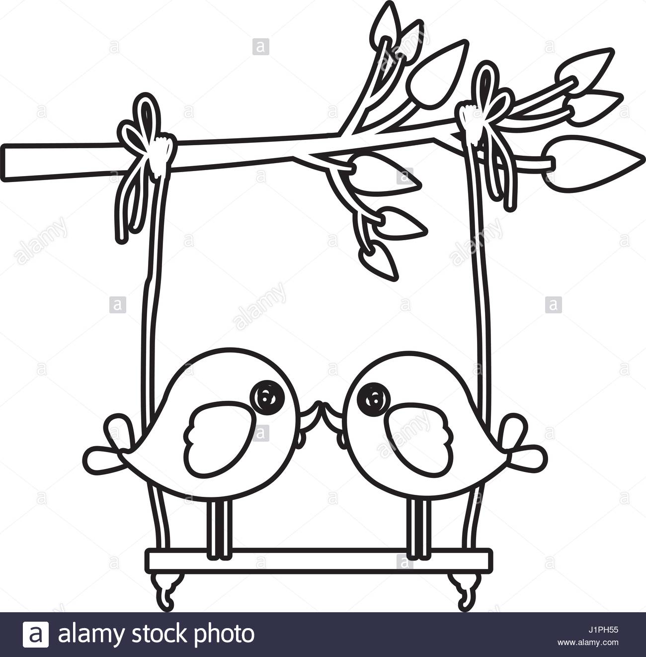 1300x1321 Monochrome Silhouette Tree Branch With Swing And Couple