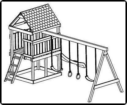415x341 Jungle Gym And Playhouse Swing Set Plans 5 I Am Going To Do This