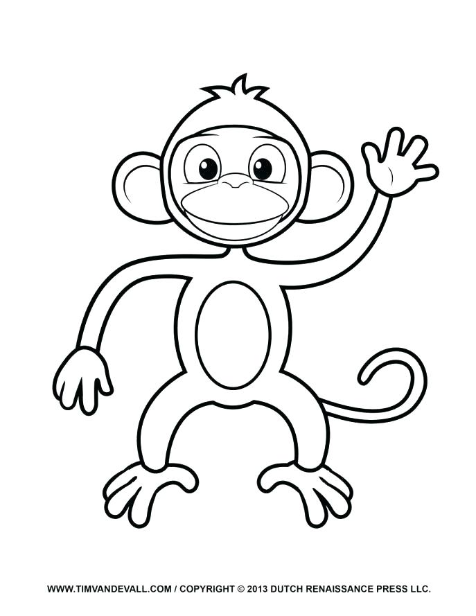 687x889 Baby Monkey Coloring Pages Free Monkey Coloring Pages Monkeys