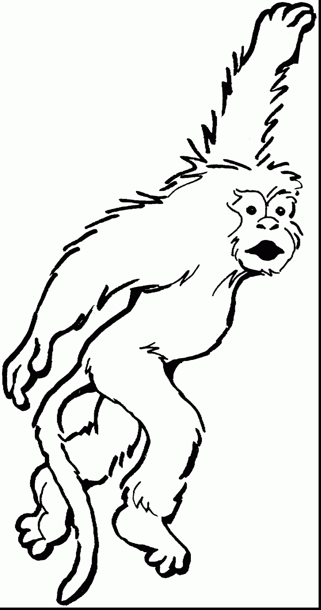 1327x2520 Wonderful Swinging Monkey Coloring Page With Monkey Coloring Pages