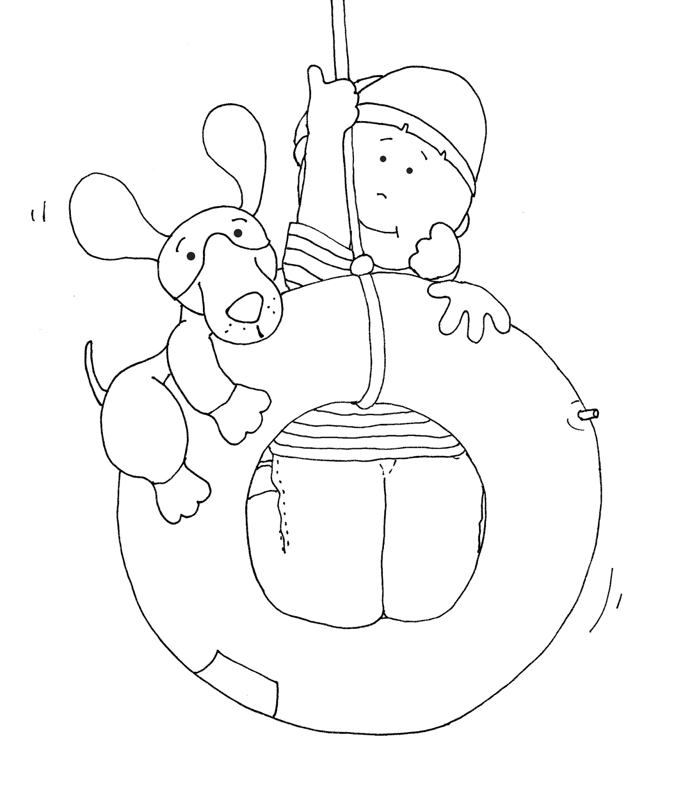 1370x1600 Tire Swing Buddies Coloring Pages Tired