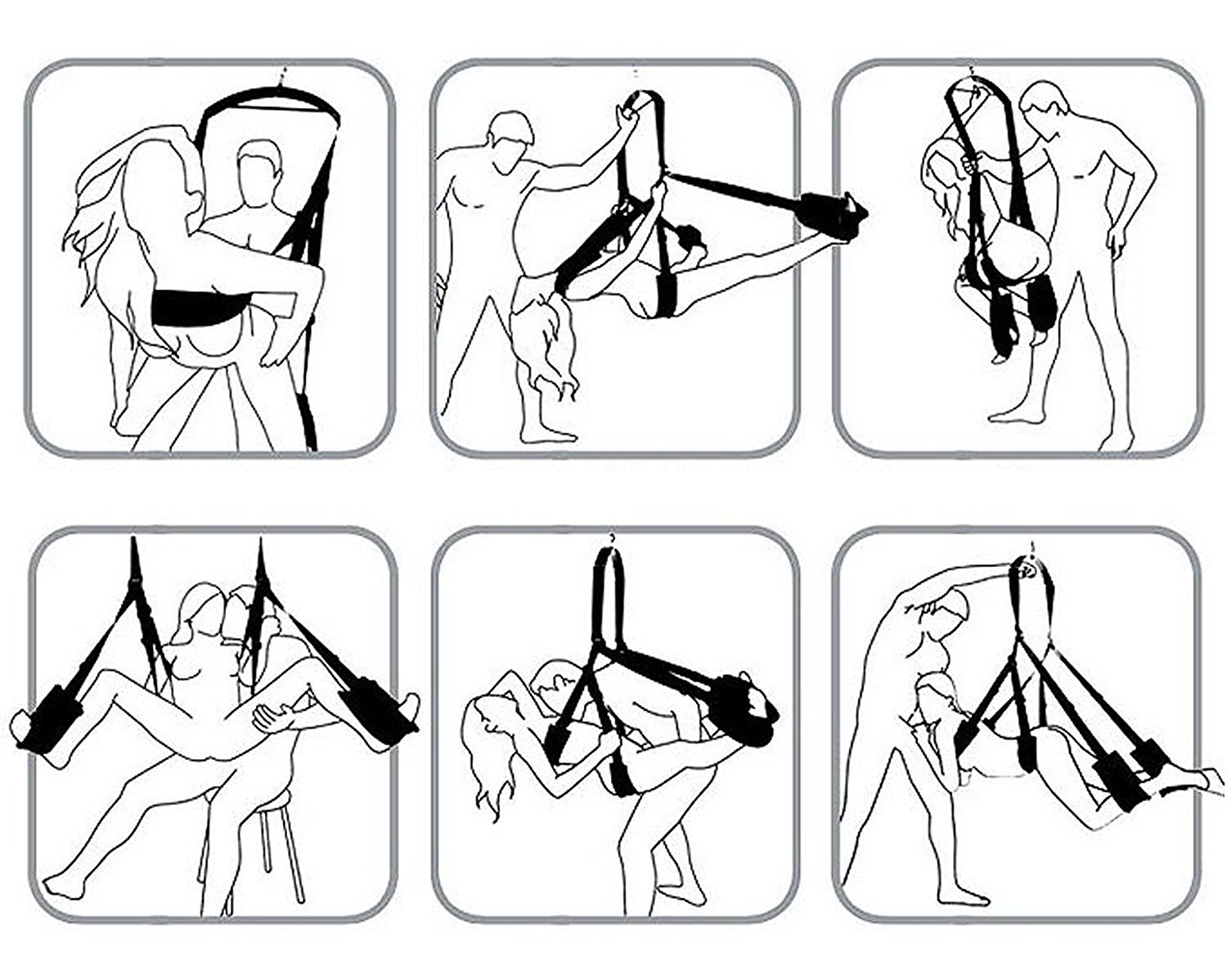 1500x1198 Metallic Frame Spinning Sex Swing Heavy Duty Indoor Sling Couples