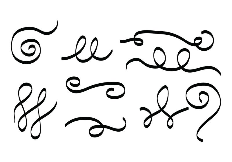 800x560 Swirls And Squiggles Vector Set