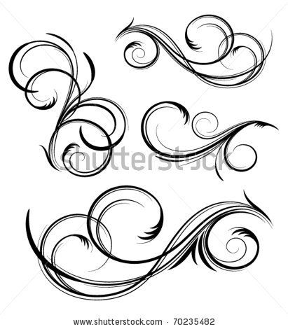 411x470 Swirls Design Elements Tattoos Swirl Design