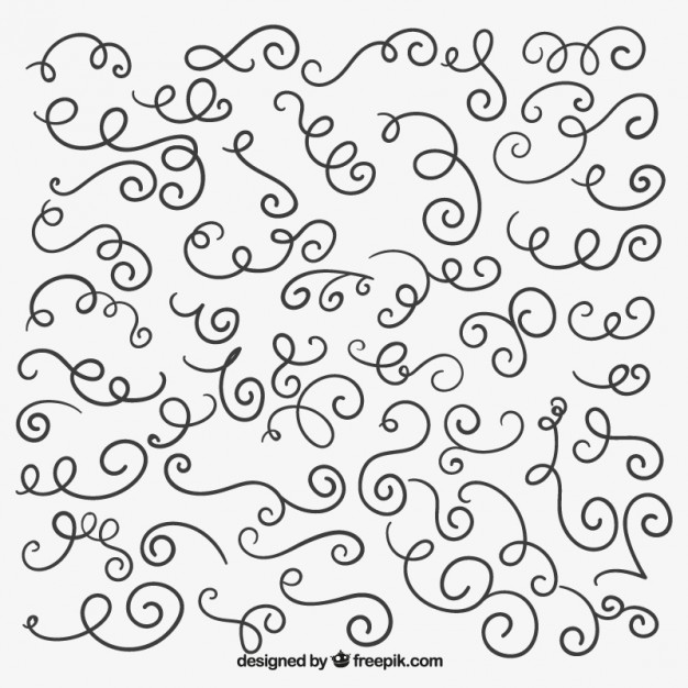 626x626 Hand Drawn Swirly Doodles Vector Free Download