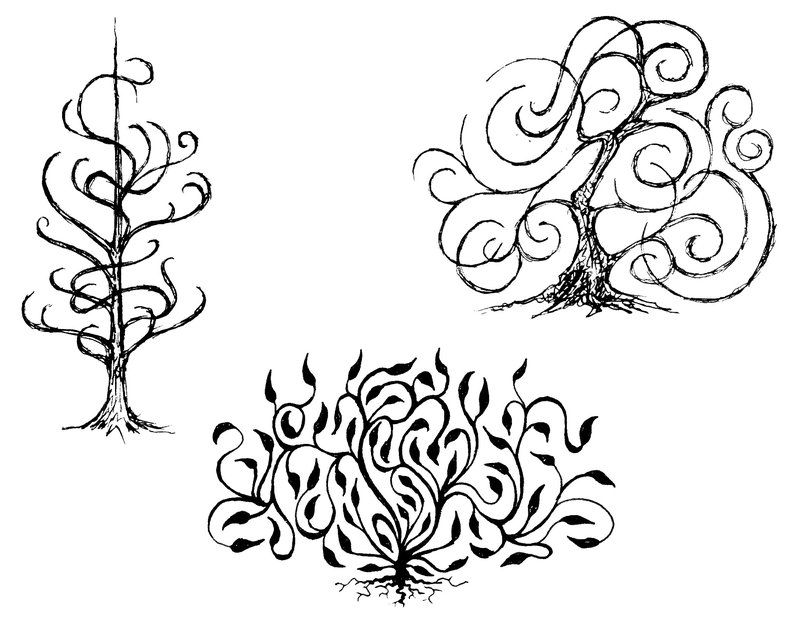 800x629 Swirly Trees By Clearwater Art