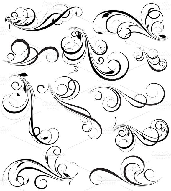 580x648 Swirly Vectors Design Elements Design Elements, Creative And Check