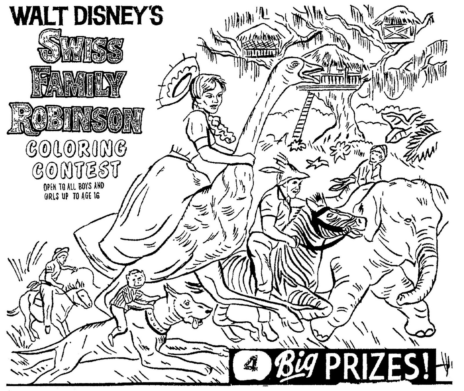 1600x1348 Mostly Paper Dolls The Swiss Family Robinson Movie Coloring