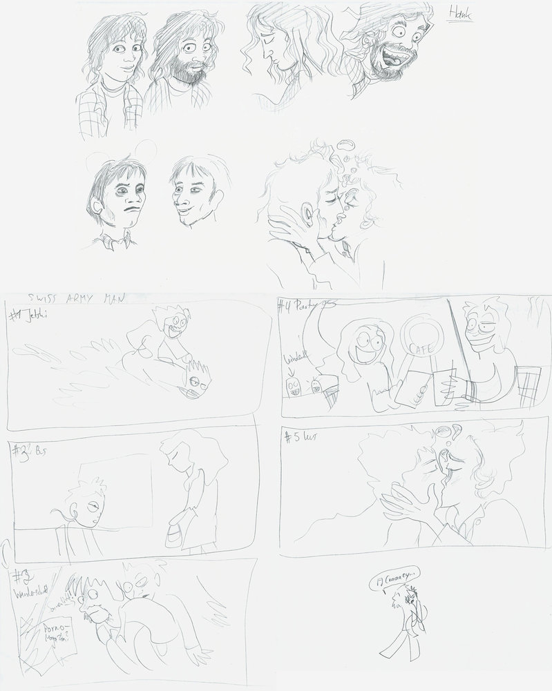 799x1001 Sketches Swiss Army Man By Tabascofanatikerin
