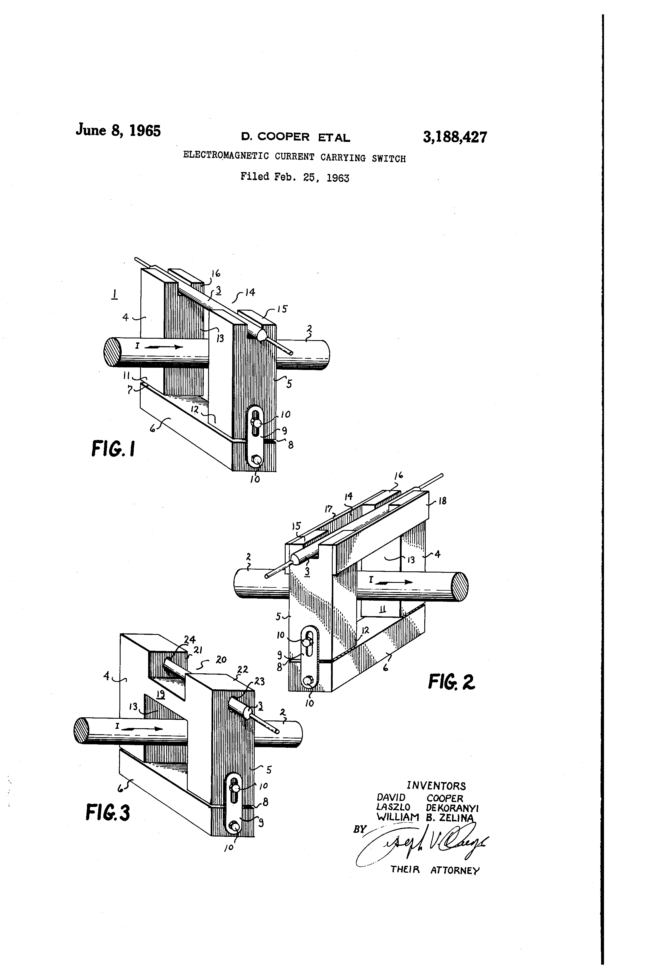 2320x3408 Patent Us3188427 Electromagnetic Current Carrying Switch Drawing