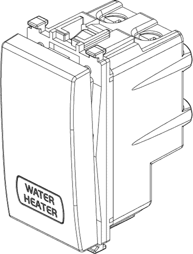 379x500 Basic Devices 2p 20ax 1 Way Switch Waterheater Grey