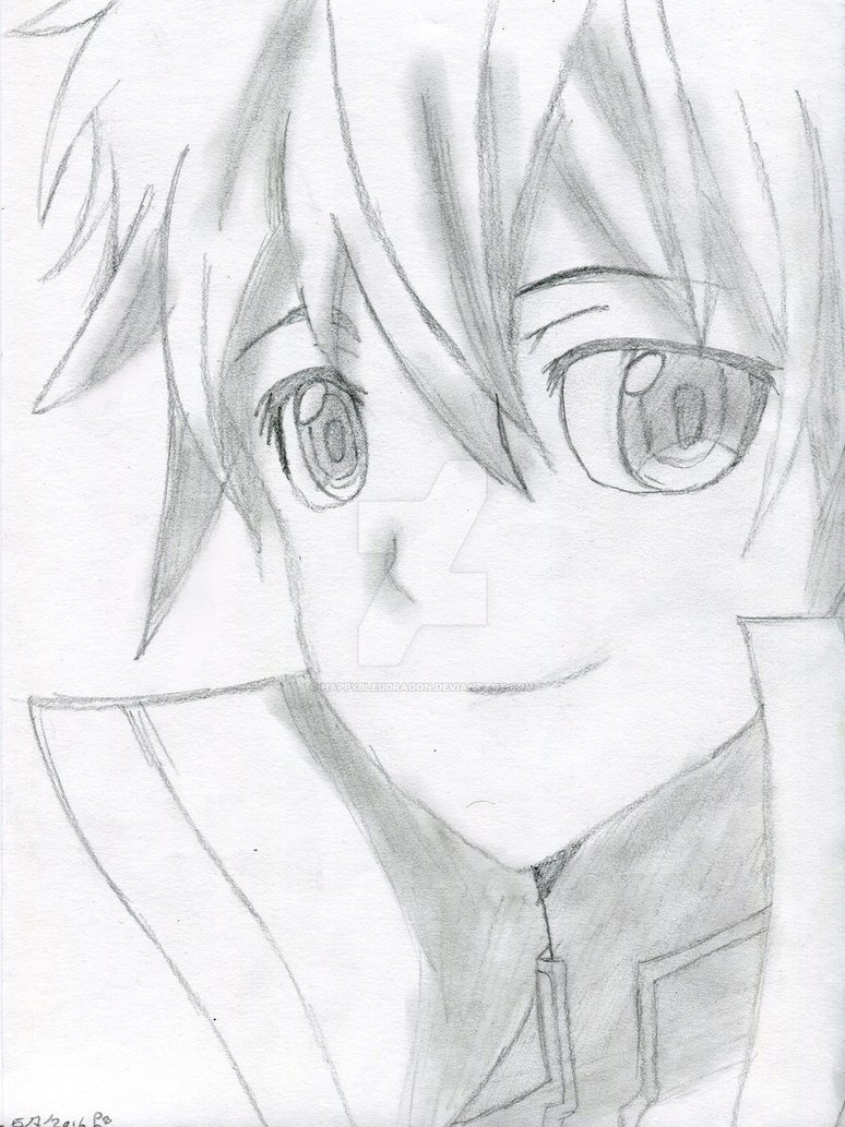 774x1033 Kirito Sketch Sword Artline By Happybleudragon