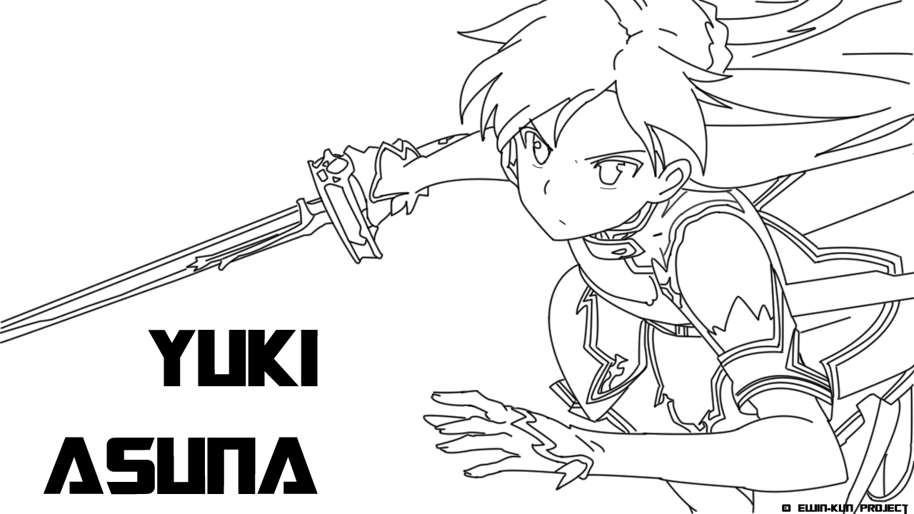 1280x720 Sword Art Online Colouring