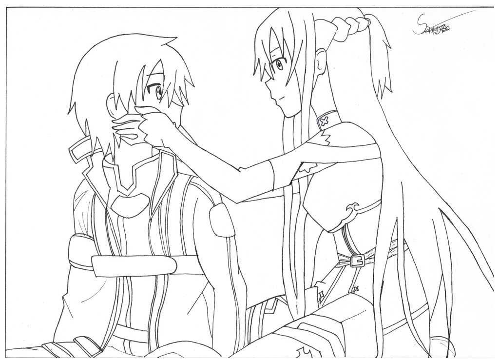 1024x744 Asuna And Kirito