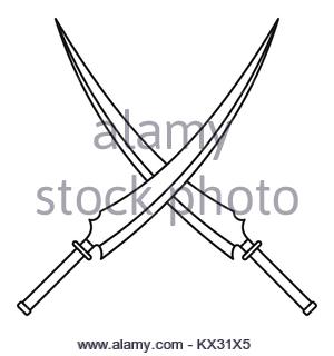 300x320 Samurai Sword Outline Stock Vector Art Amp Illustration, Vector