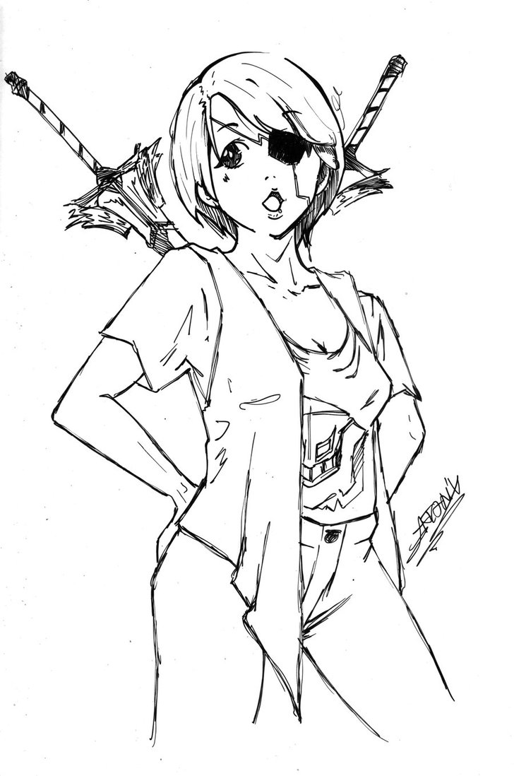 728x1098 Sword Girl Speed Drawing By Satanix666