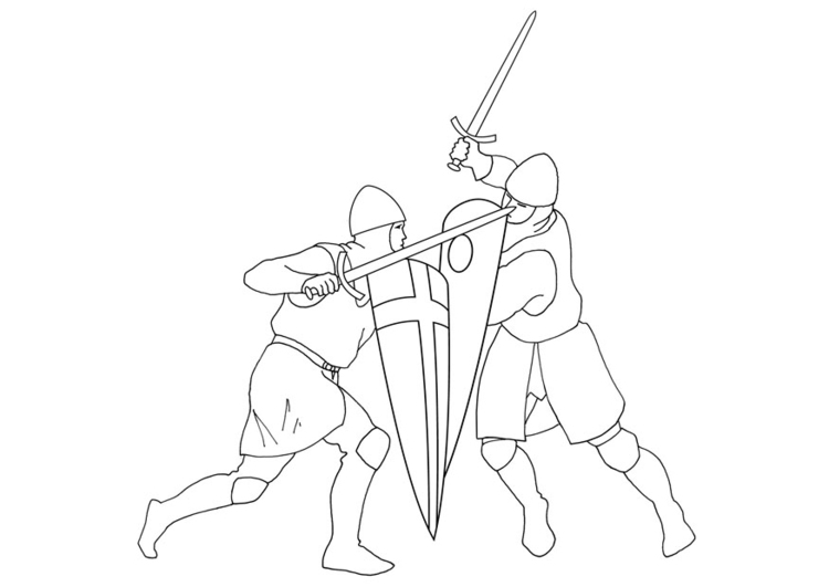 750x531 Coloring Page Sword Fighting