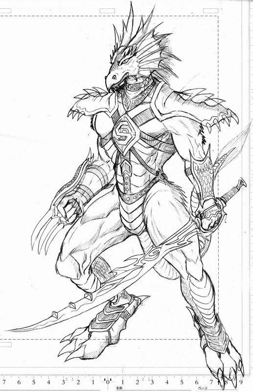 517x800 Dragon Sword Fighter By Wolflsi