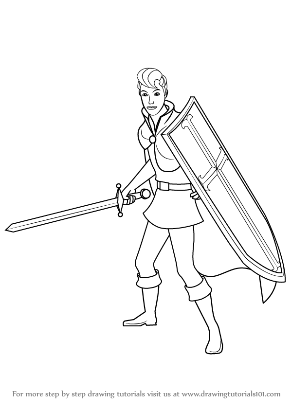 598x845 Learn How To Draw Prince Phillip From Sleeping Beauty (Sleeping