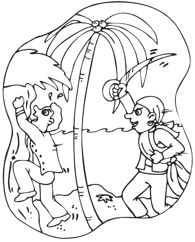 659x815 Pirate Coloring Page Sword Fight