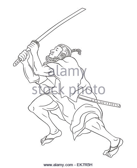 442x540 Samurai Sword Illustration Black And White Stock Photos Amp Images