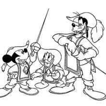 220x220 Sword Fight Between Mickey Mouse, Donald Duck And Goofy Goof