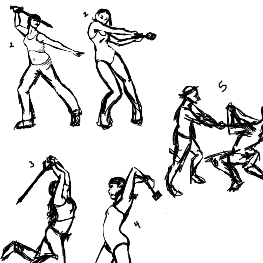 900x900 Fighting Poses By Soryko