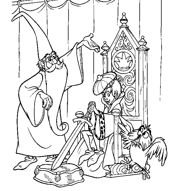584x654 Coloring Page Disney Coloring Page The Sword In The Stone